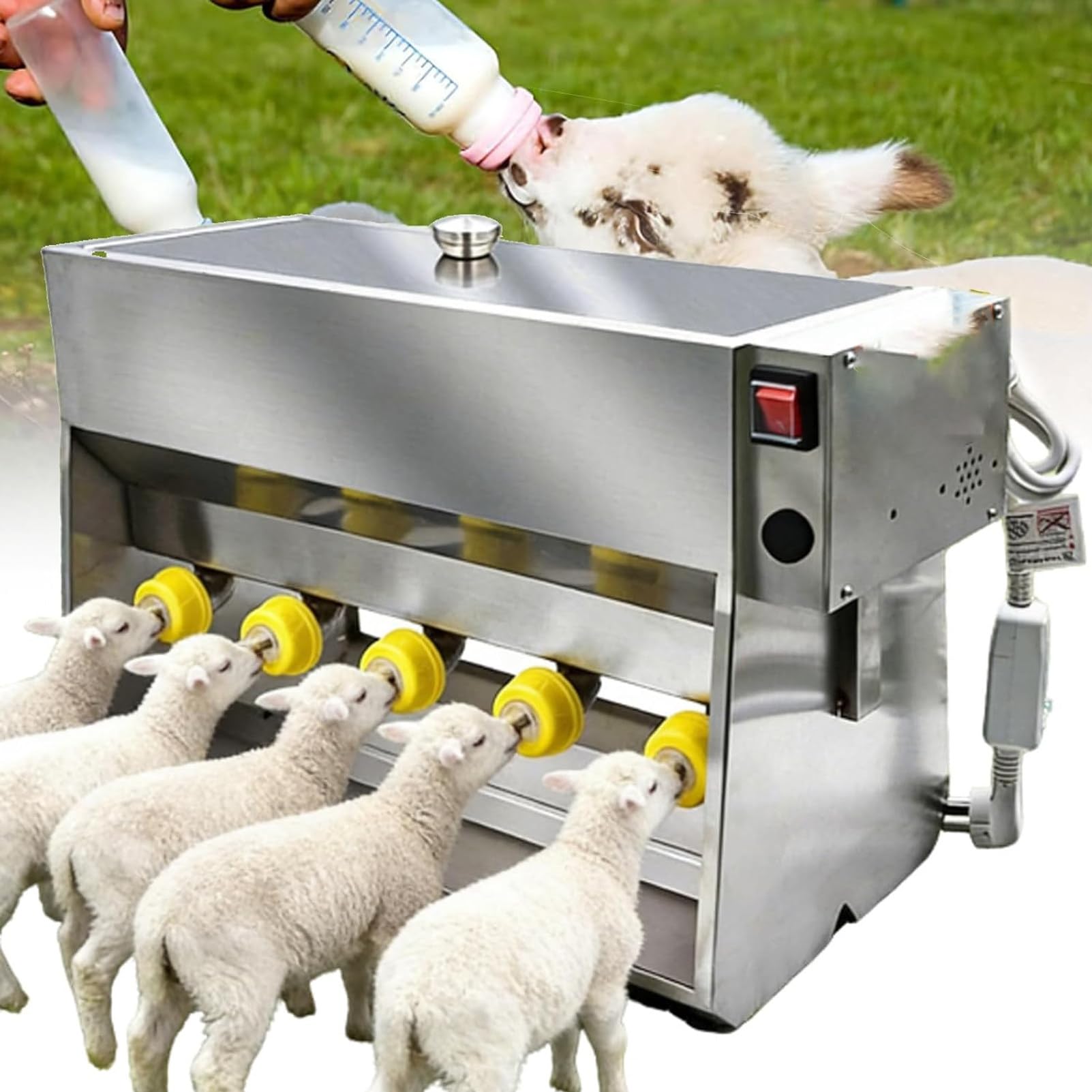 Mangeoire automatique au lait pour agneaux et porcelets en bergerie