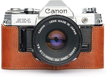 Amazon Com Handmade Genuine Real Leather Half Camera Case Bag Cover For Canon Ae 1 No Handle Rufous Color Electronics