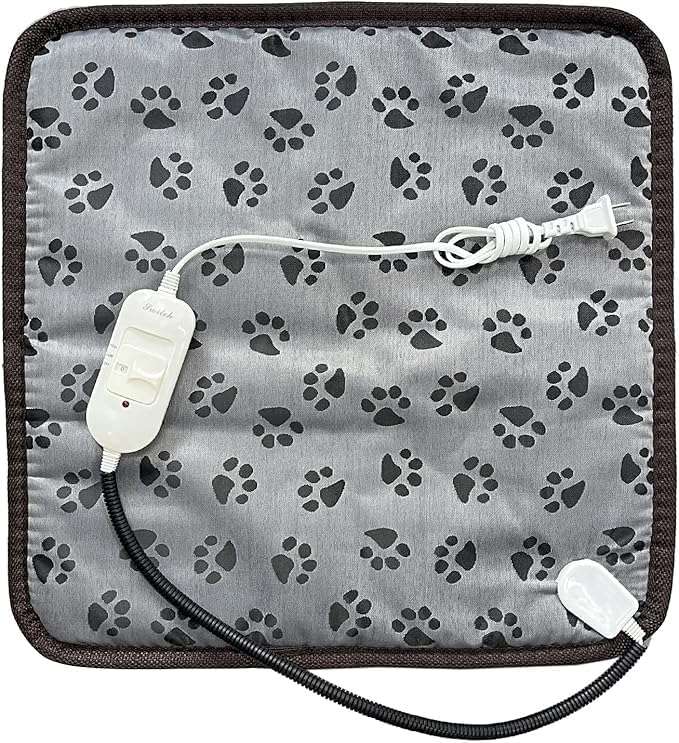 Miniatura 9 de Almohadilla térmica para gatos Cama para mascotas autocalentable de 18 x 18 pulgadas, almohadilla térmica eléctrica para perros y gatos,