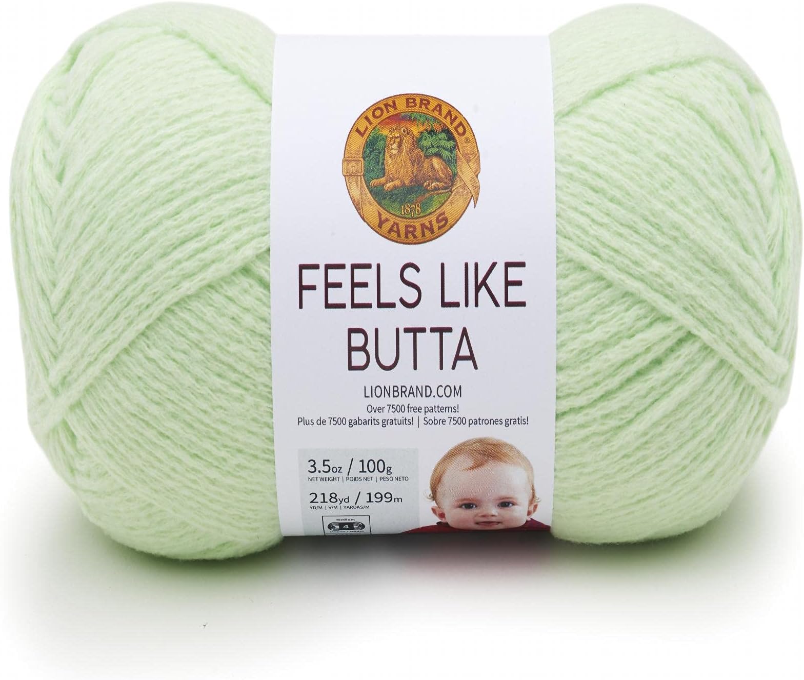 Feels Like Butta Soft Yarn for Crocheting and Knitting, Velvety, 1-Pack, Mint