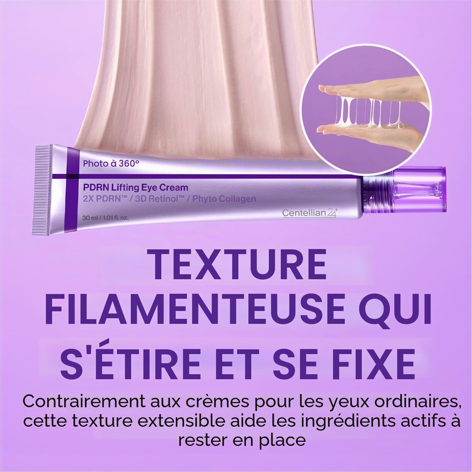 Centellian24 360 Shot PDRN Crème Raffermissante pour les Yeux 30 ml – Crème Contour des Yeux Anti-Âge au Rétinol pour les Yeux à Capuche, Lissage des Rides, Soin Hydratant Raffermissant
