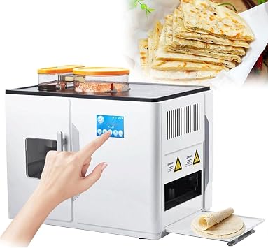 Fully Automatic Roti Chapati Maker Tortilla Pancake Flatbreads Pita Making Machine One Key to Make 20 Pcs/One Time for India Roti, Chapati, Flour Tortilla