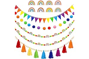 Sumind Rainbow Tassel Garland: Brighten Up Your Space with a Touch of Magic