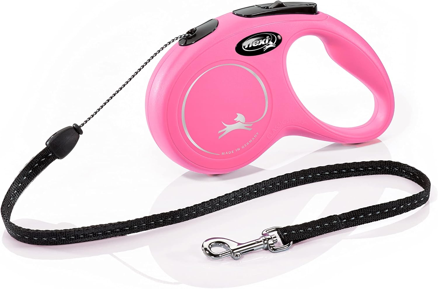 Flexi New Classic Cord Pink Small 5m Retractable Dog Leash/Lead for dogs up to 12kgs/26lbs
