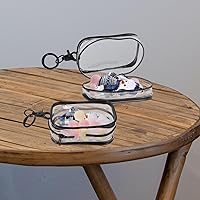 Vista 8 de TOYANDONA 2 juegos de bolsas transparentes con llavero portátil para muñecas pequeñas, bolsa de almacenamiento para colgar persianas, caja