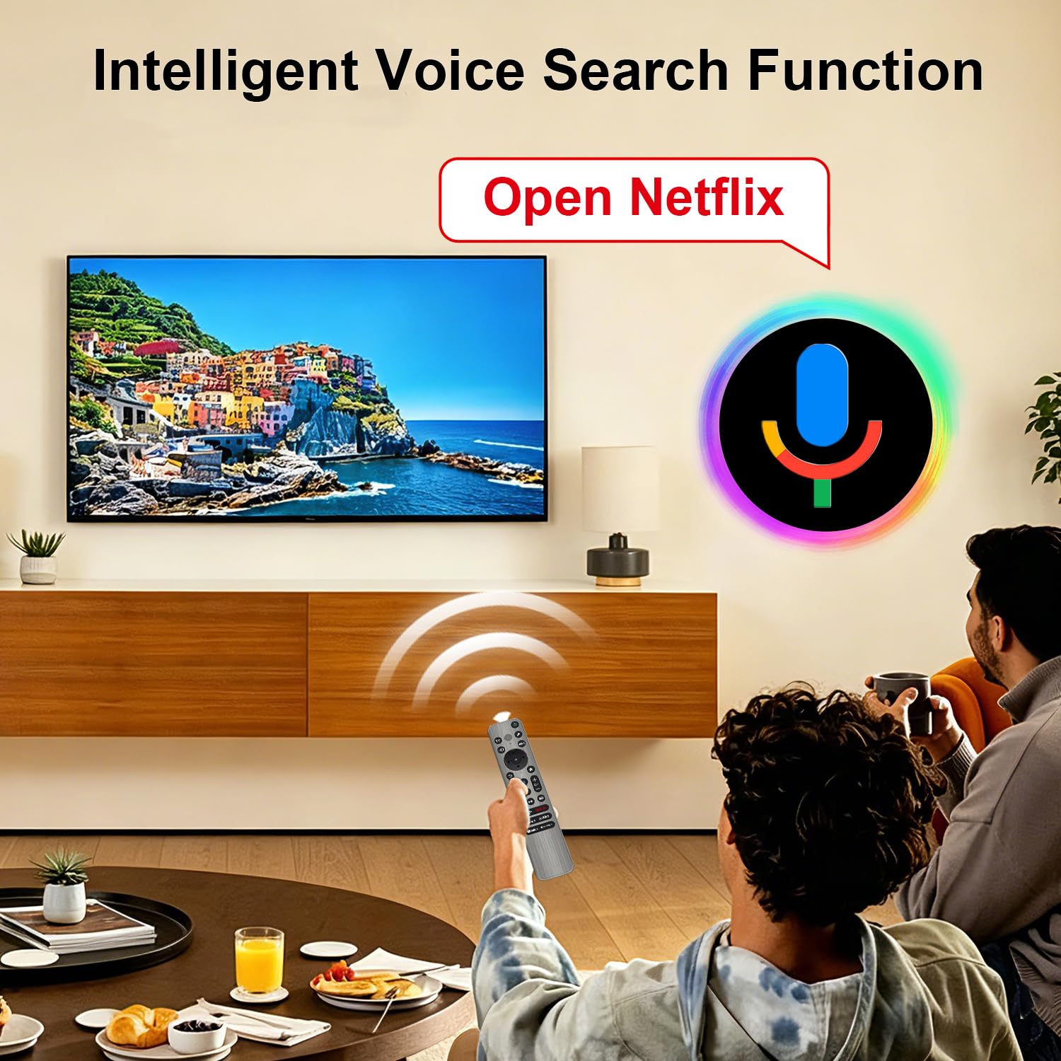Telecomando di ricambio per TV Sony, Bravia Google 4K LED OLED Smart TV Control con voce e retroilluminato