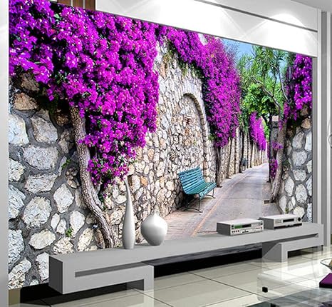 Amazon Wkxzz 壁の背景装飾画 スタイリッシュなインテリアデザインの壁の道3dの壁紙の壁の壁のリビングルームのテレビの背景の壁の家の装飾 280x0cm ウォールステッカー オンライン通販