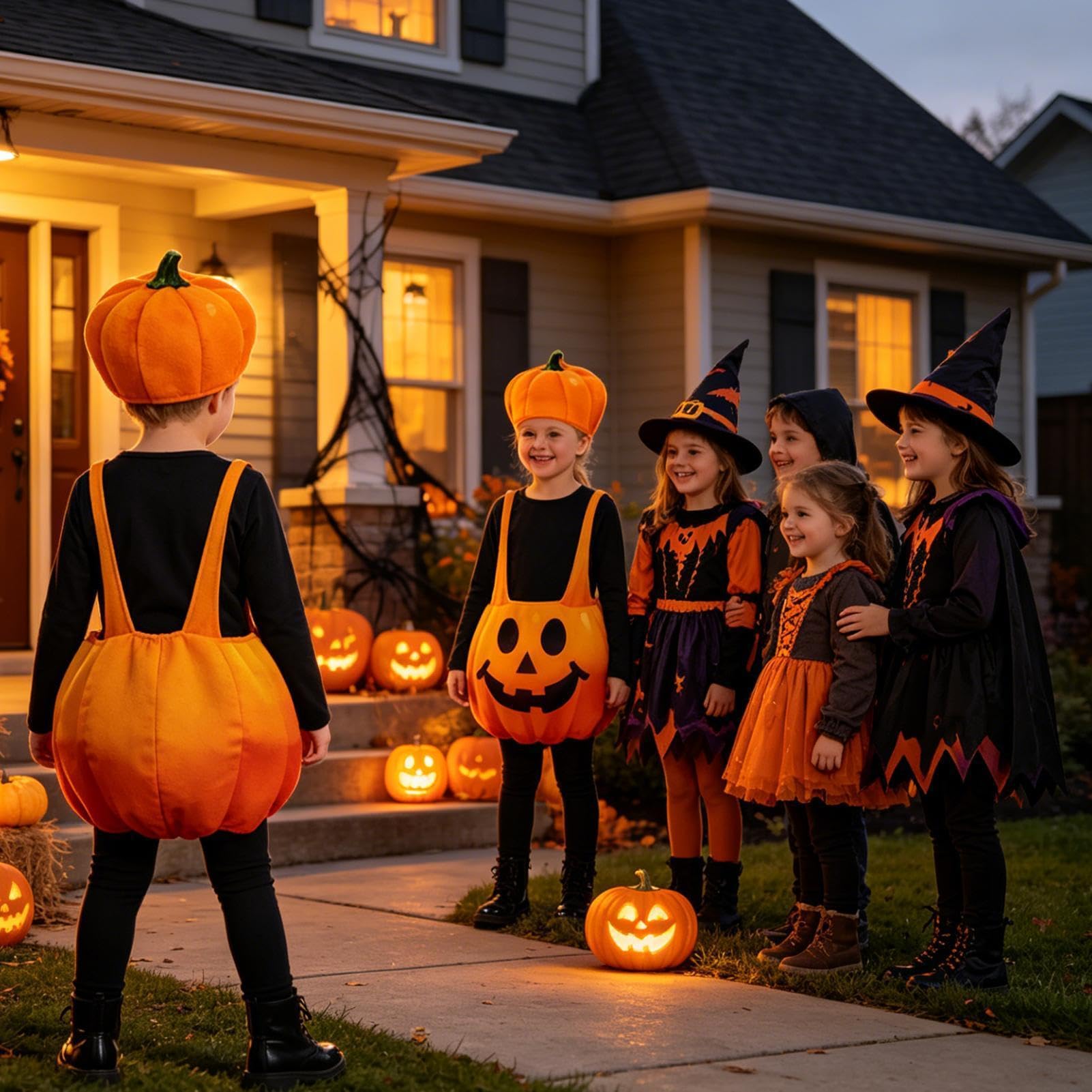 Kostium dyni na Halloween, zestaw do kostiumu, cosplay, kombinezon z