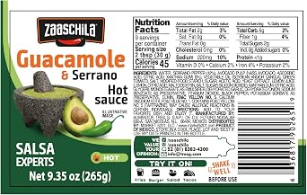 Zaaschila Sauce Guacamole & Serrano 9.35oz (265g) 3pc pack (Packaging may vary)
