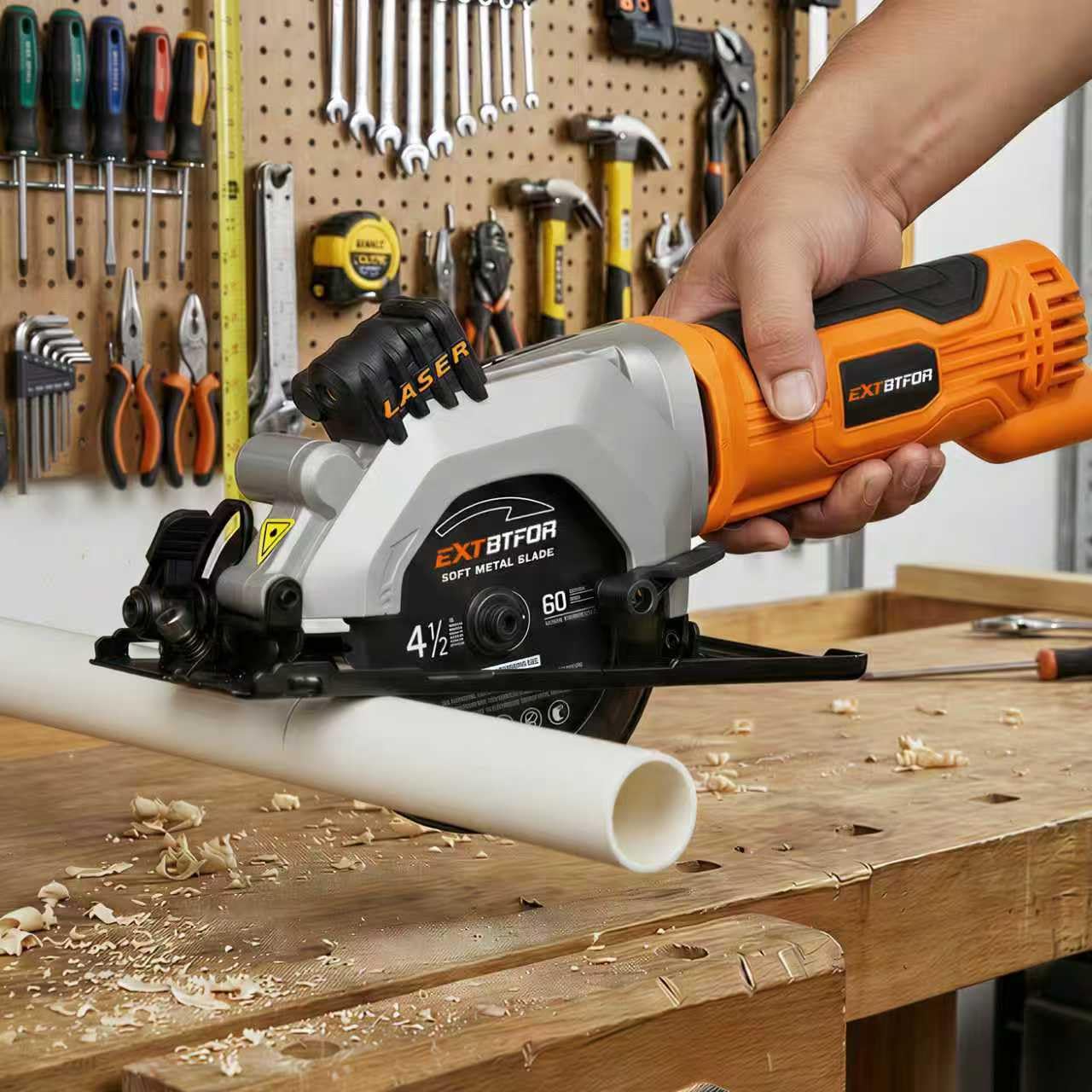 Extbtfor Power Circular Saw - 4000RPM Laser Guide -9 Extbtfor Power Circular Saw - 4000RPM Laser Guide -9
