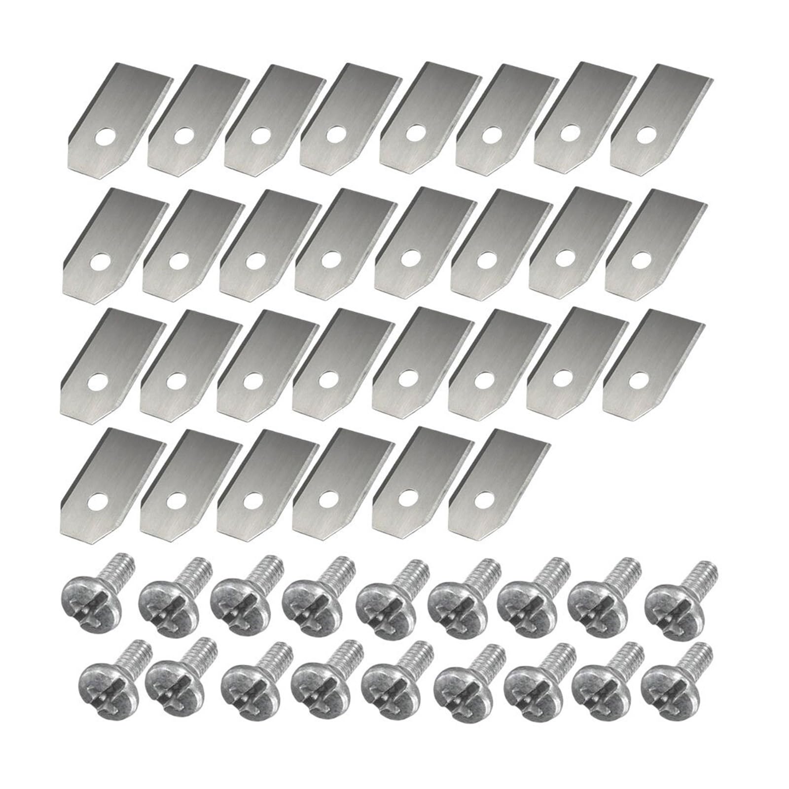 Cuchilla for Cortacésped, Compatible con Husqvarna Automower Compatible con Accesorios De Reparación De Cortacésped Robótico Gardena Cuchilla De Corte De Acero Inoxidable(30PCS Silver)