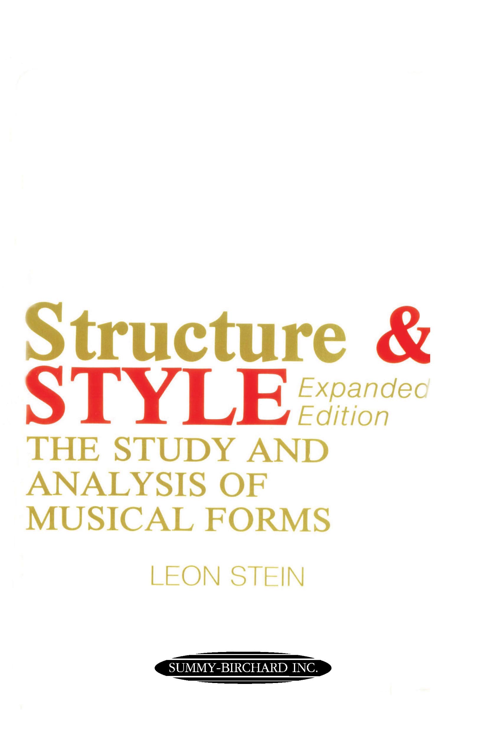 Anthology of Musical Forms: Structure & Style
