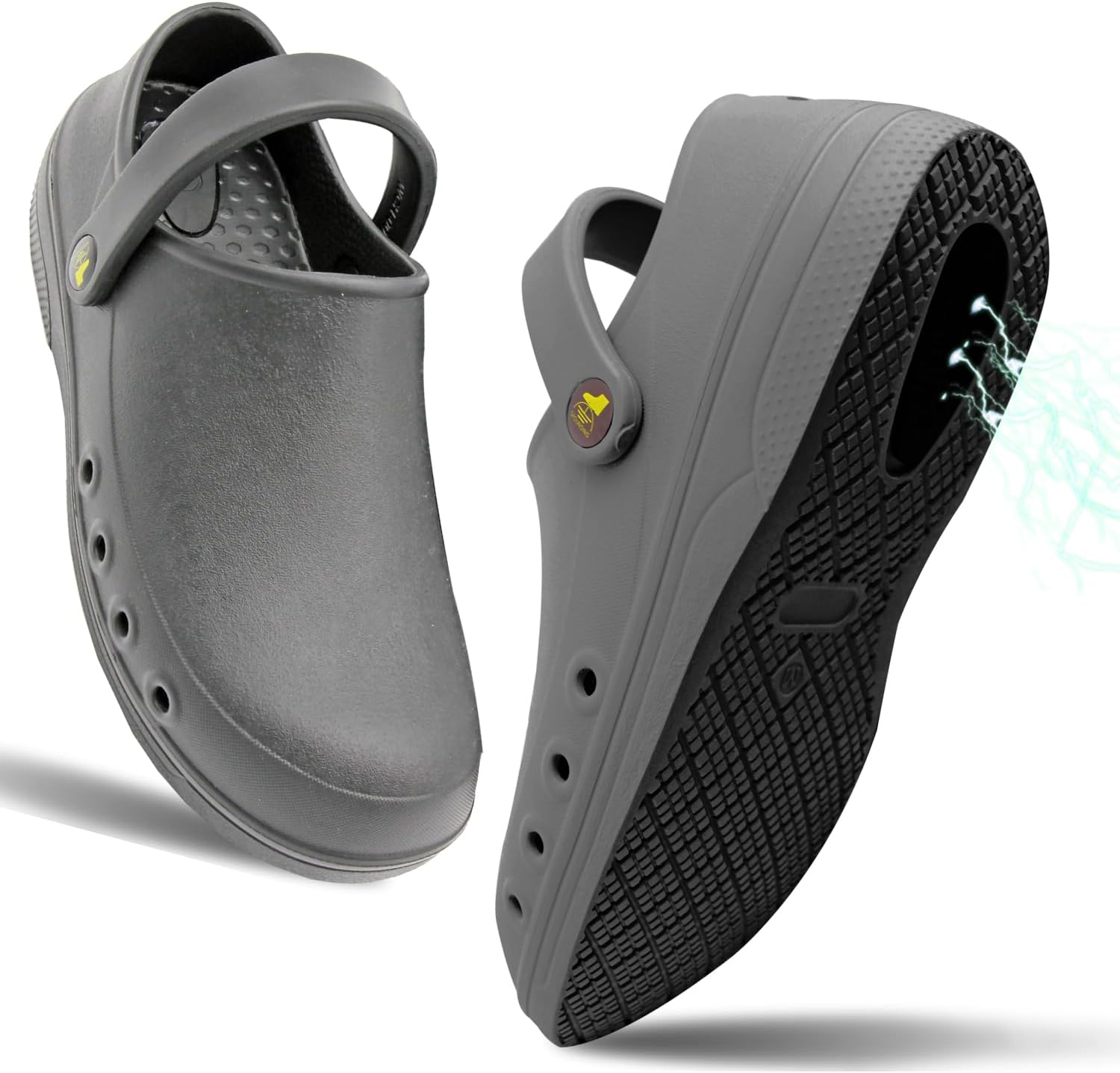 Grounding Clogs with Adjustable Strap Super Soft Graphene Enhanced Rubber Grounding Footwear for Men Women