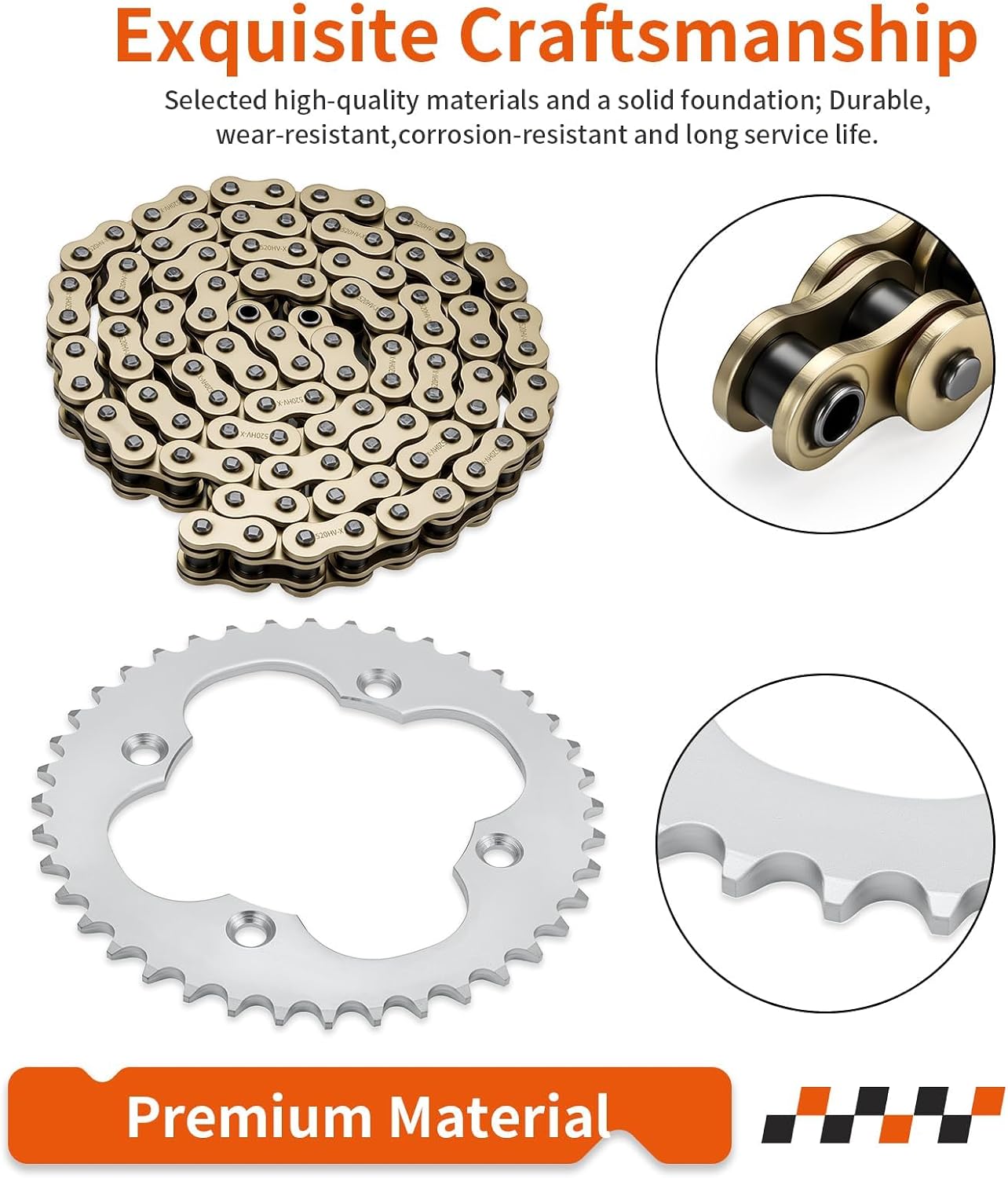96L X-Ring Chain + Sprocket 40/14T For Suzuki QuadSport Z 400 09 12-14