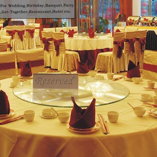 Miniatura 5 de Letrero reservado  Letrero de mesa de acero inoxidable para 10 años, soporte superior para tienda de campaña para restaurantes, bodas, eventos,