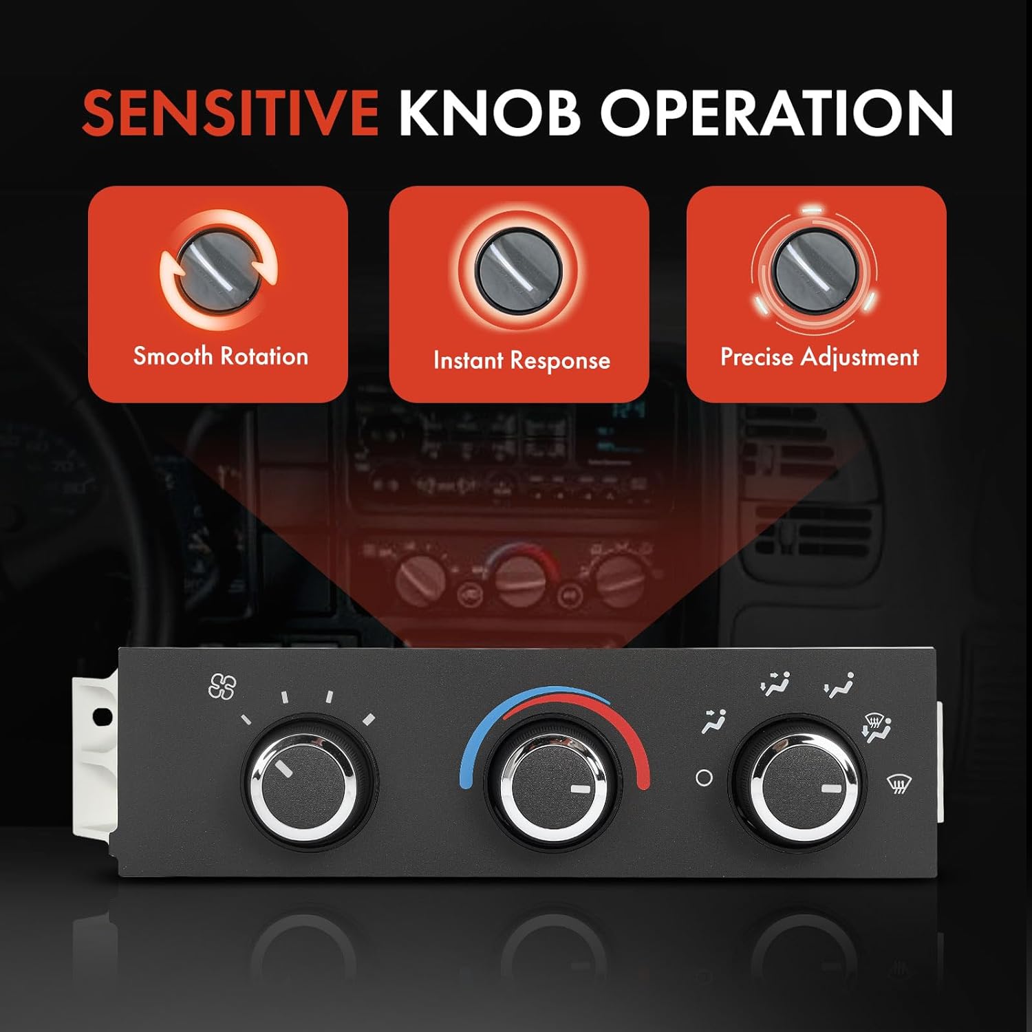 A-Premium A/C Heater Climate Control Panel Module Compatible with Chevrolet & GMC Vehicles - 2001-2014 Express Savana 1500, 2001-2024 Express Savana 2500 3500, 2022-2024 Express Savana 4500