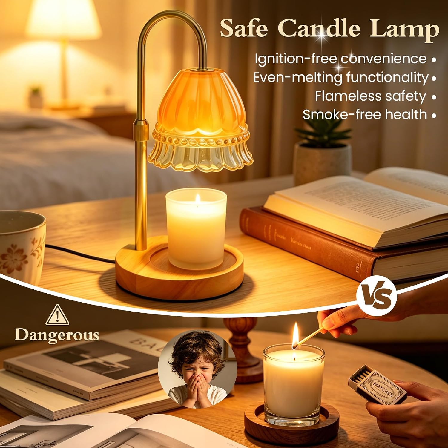 Candle Warmer Lamp with Timer,Birthday Gifts for Women Home Decor image 2