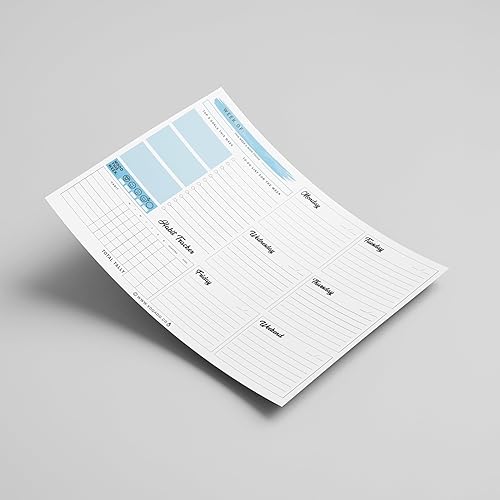 Miniatura 4 de Agenda semanal con tapa (magnética) para todo el año, 50 hojas sin fecha para horario diario, listas de tareas, seguimiento de hábitos,