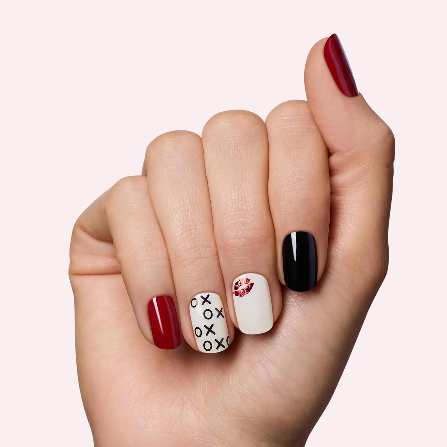 Dashing Diva Gloss Nail Strips - Admittedly Obsessed - UV Free, Chip Resistant, Long Lasting Gel Stickers - Contains 32 Wraps, 1 Prep Pad, 1 File image 2