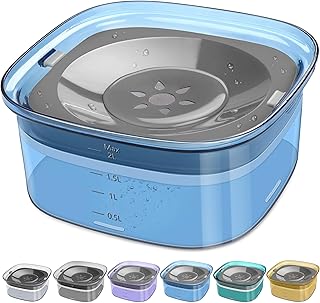 UPSKY 70oz Dog Water Bowl, No Spill Slow Drinking Feeder for Messy Drinke