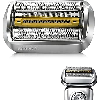 92S Replacement Razor Heads Compatible with Braun Series 9 Electric Razor - Compatible with Braun Series 9 9290cc 9291cc 9370cc 9293s 9385cc 9330s 9296cc and More Silver Pack of 1