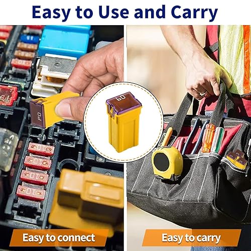 Miniatura 5 de Kit de fusibles Jcase Mini Jcase Surtido de fusibles de perfil bajo 60A apto para Ford ChevyGM, Nissan y Toyota, camionetas y SUV