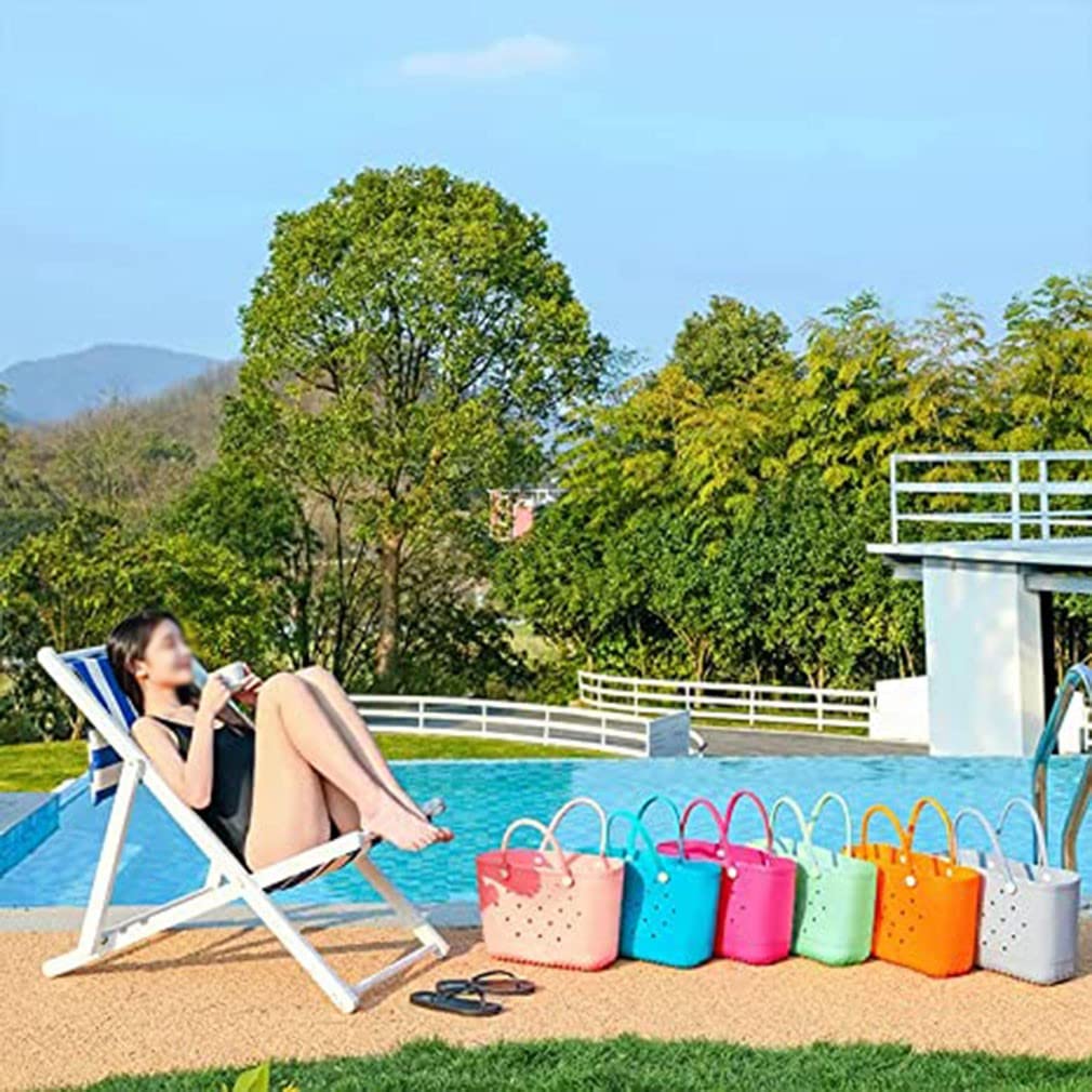 Gummi-Einkaufstasche, Strandtasche, Wasserdicht, Sanddicht, Outdoor-Reisetaschen, Silikon-Handtasche Für Strand, Markt, Pool S