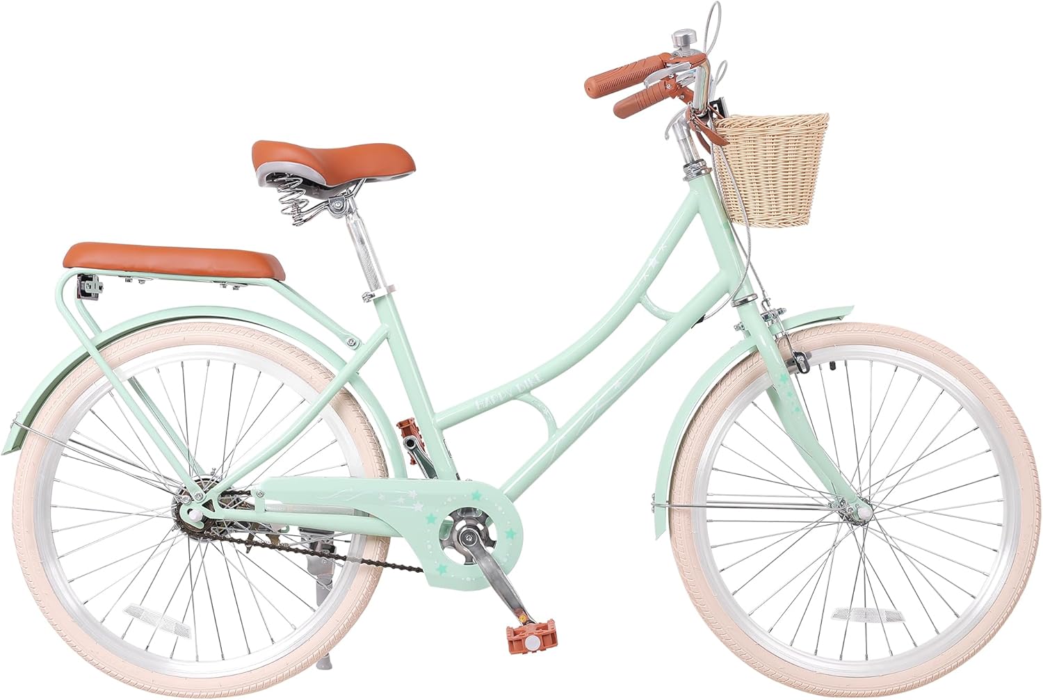 20/22/24/26 Inch Girls Bike with Basket, Bike for Above 7 Years Old, 1/7 Speed Girls City Bike,22/26 Inch Beach Cruiser Bike for Women