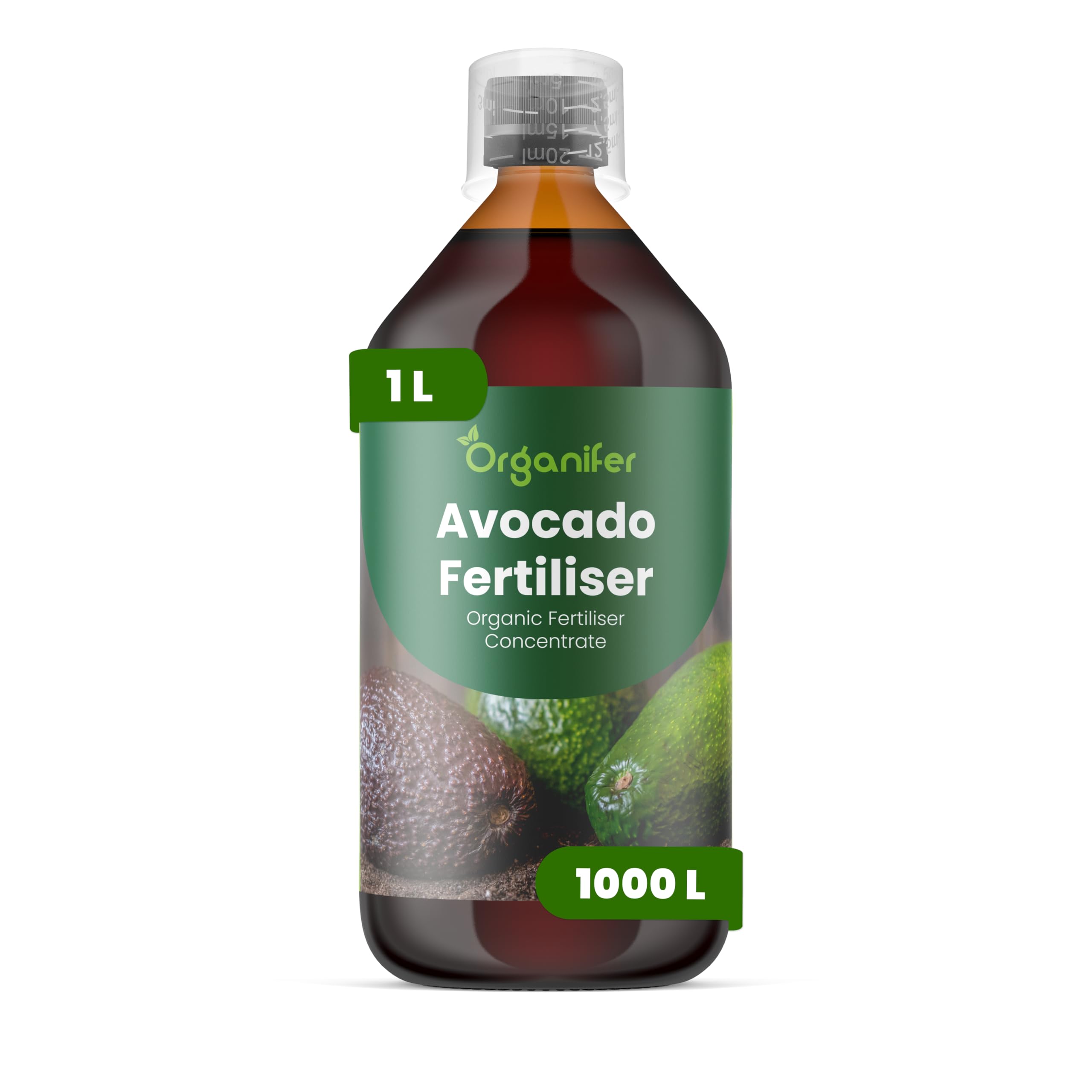 Engrais Liquide pour Avocatier, 1L, Organique, pour Arbres Robustes et Feuilles Saines