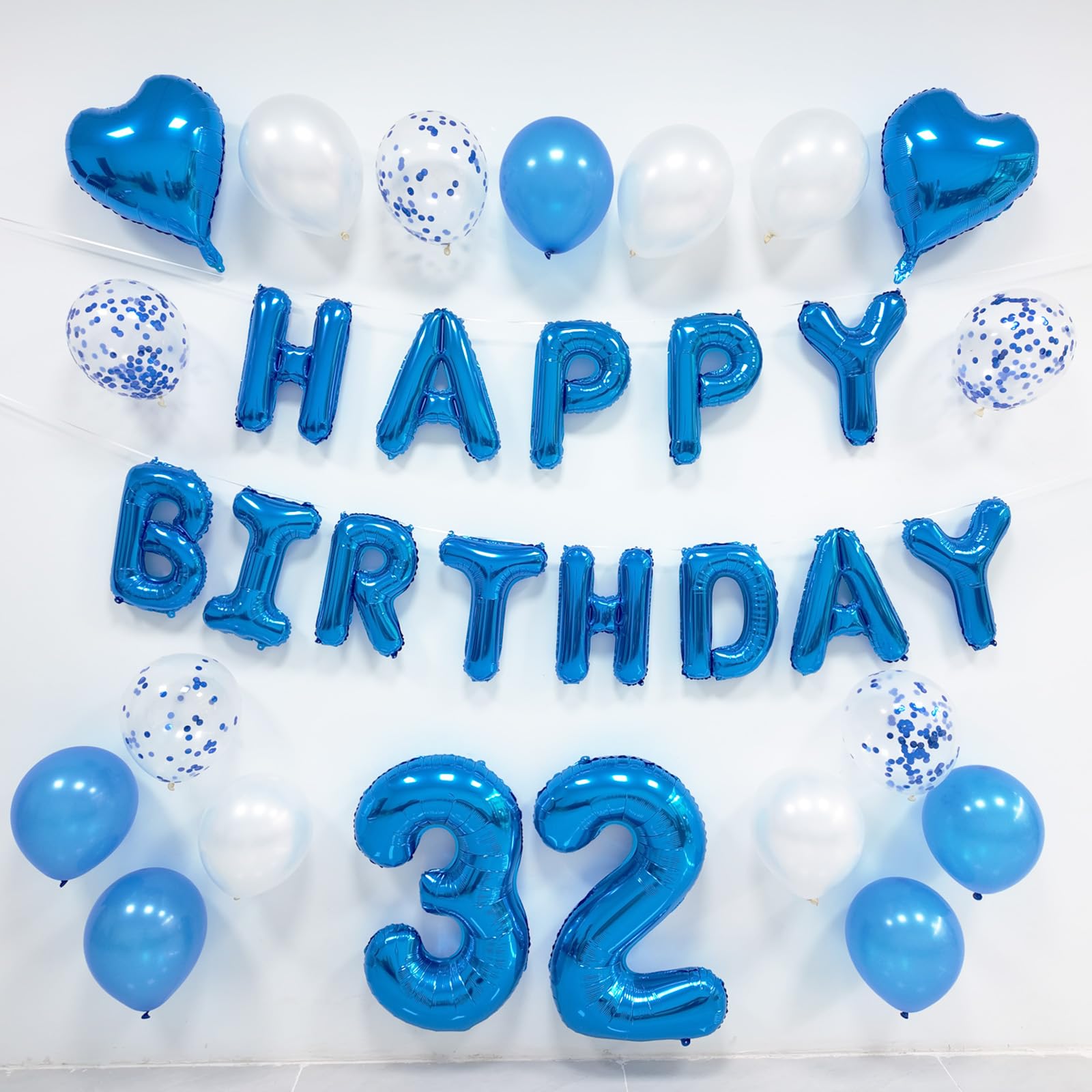 Amazon | HAPPY BIRTHDAY 誕生日 バルーン 飾り付け セット 32歳 数字