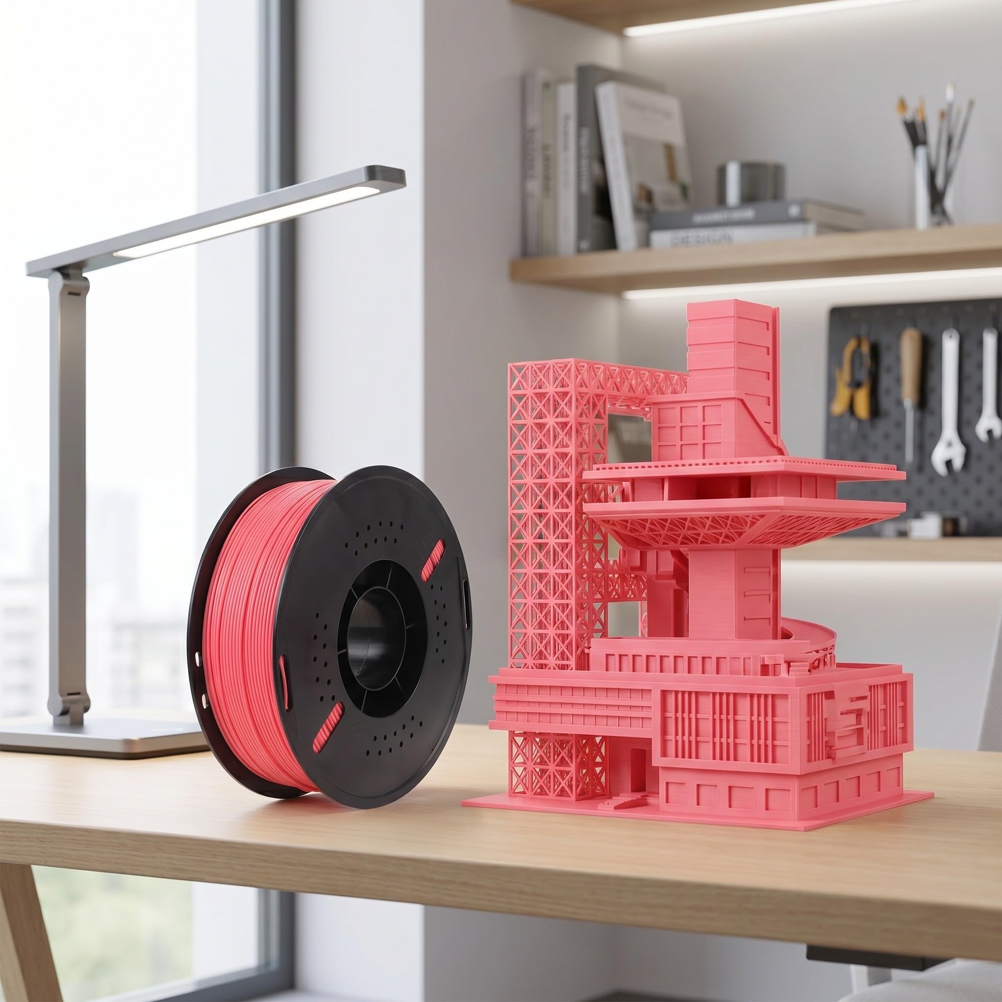 Veemoon Pla 3d druckfilament 1kg Spule Rosa mit Hoher Maßgenauigkeit und Breiter Kompatibilität für 3d druck Funktionaler Teile
