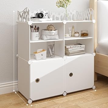 Bedside Storage Cabinet Bedside Drawer,Bedside Cabinet,Storage Organizer Bedside Shelf,Industrial Side Table with Storage Cabinet for Home Office Furniture Color White, Size 65 * 75cm