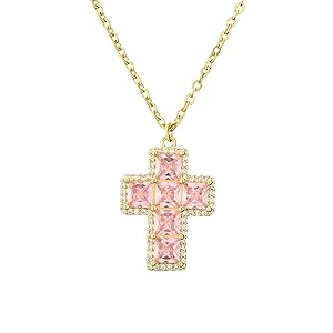Amazon.com: Cubic Cross For Women Gold Silver Color Cross