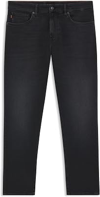 BOSS Herren Onyx BO Schwarze Tapered-Fit Jeans aus bequemem Stretch-Denim