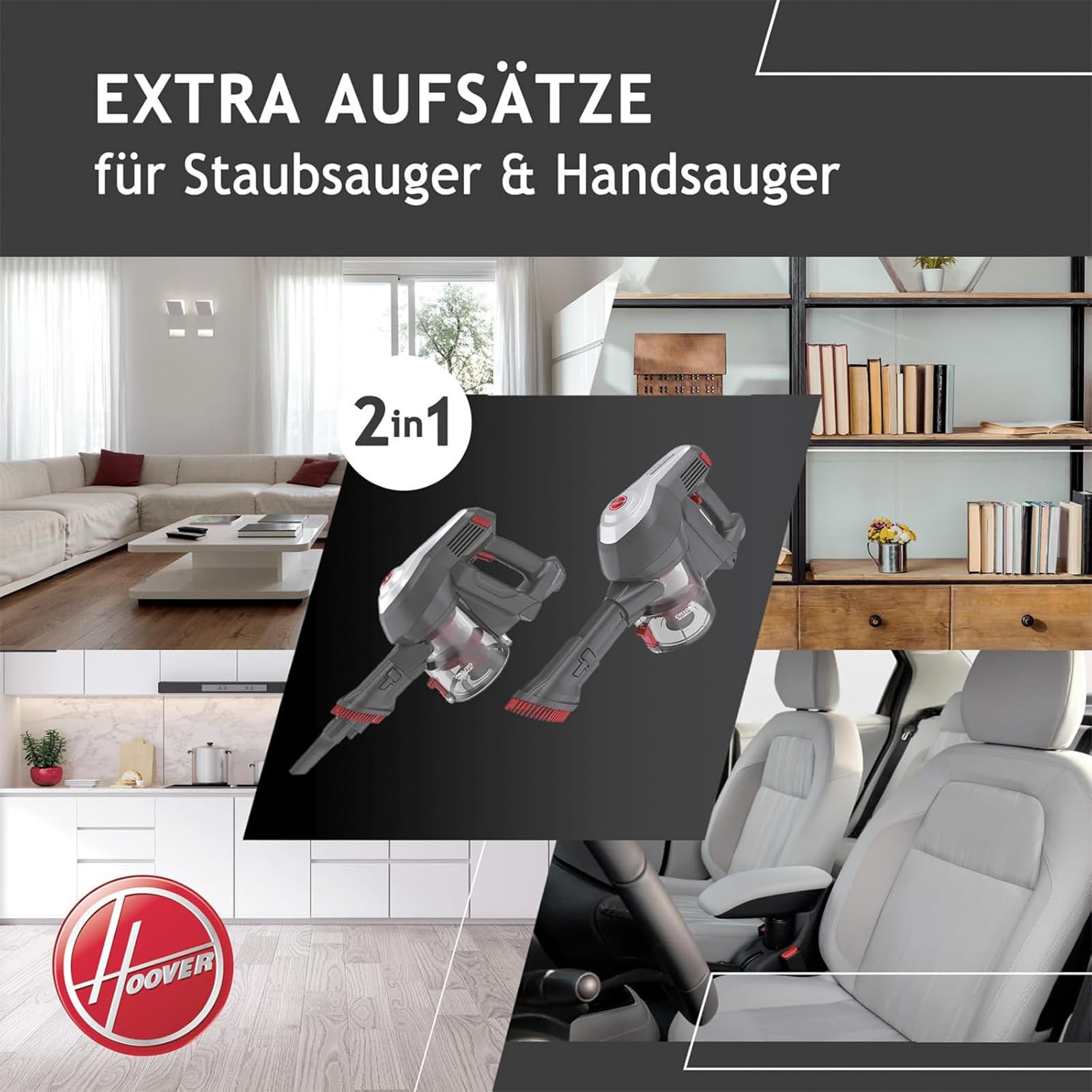 Hoover H-FREE 100 PETS Akku-Staubsauger, 2-in-1, Mini-Turbodüse für Tierhaare eB