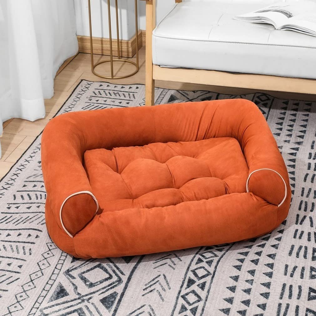 RICHRAIN Schlafsofa Für Hunde – Dick Gepolstert, Kuschelig Warm & Bissfester Stoff | In Verschiedenen Größen & Farben