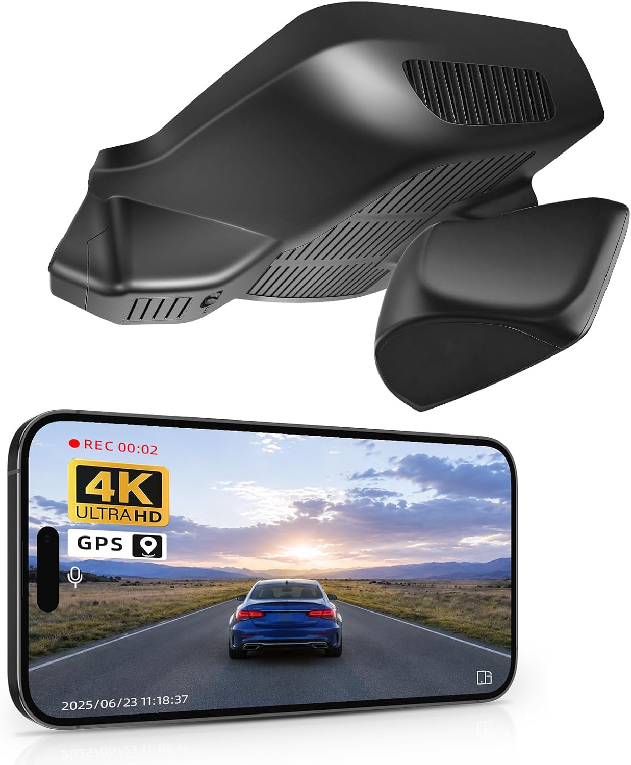 mangoal 4K Dash Cam for Mercedes-Benz E-Class W214 Gen6 2024 2025 2026 & AMG E 53 2025+(Model B), E350 E450,OEM Look, UHD 2160P, WiFi & APP, Loop Recording, GPS, Easy to Install, 64GB Card