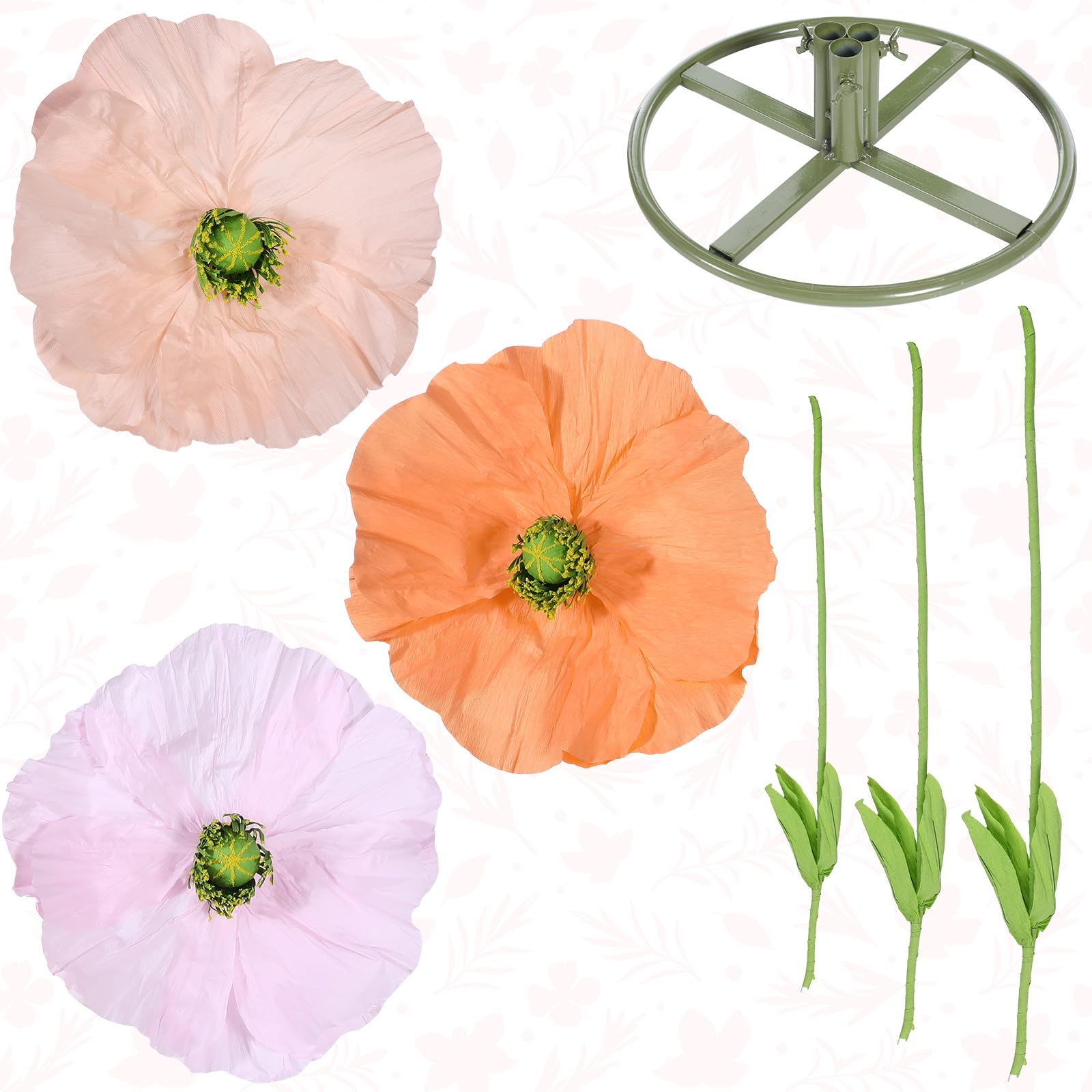 Riesige künstliche Blumen zur Dekoration, große Papierblumen, stehend, handgefertigt, Dekoration für Garten, Geburtstag, Party, Hochzeit, Requisiten, Festival, Schaufenster, 1,9 m (klassische