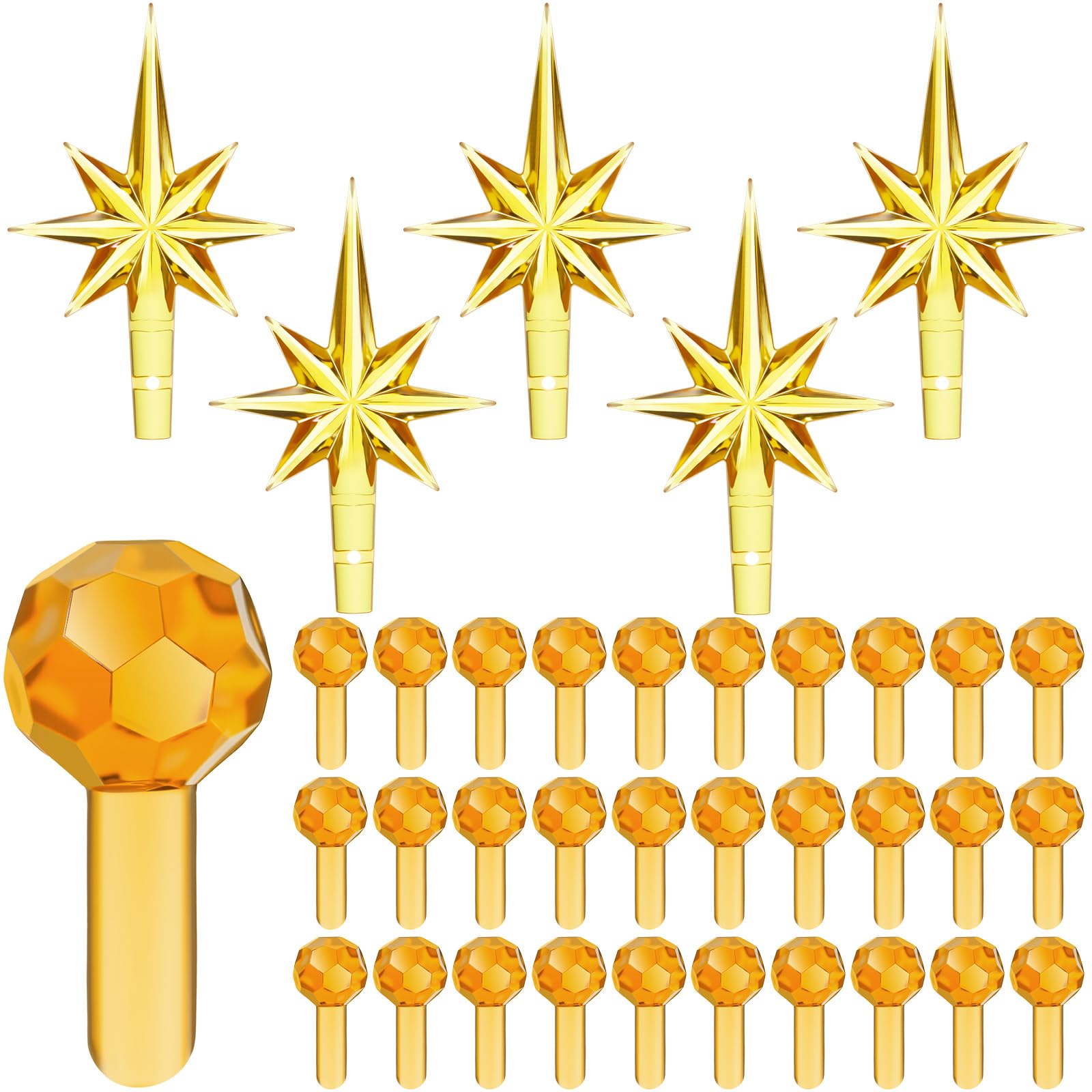 Repuestos para árbol de Navidad cerámico Boao amarillos para solucionar piezas faltantes