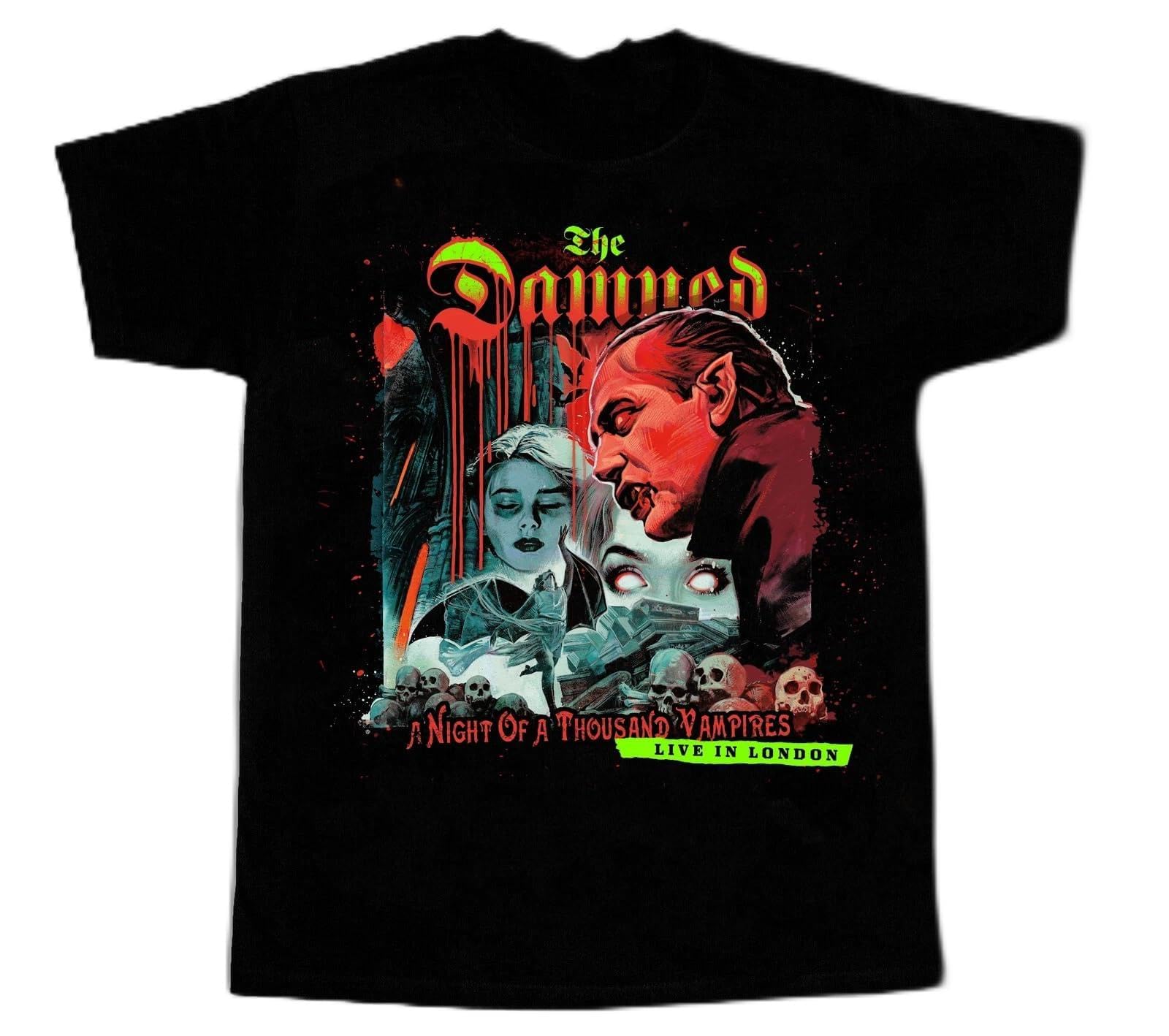 Tf6jres Men's Black Collection The Damned Band Cotton Unisex T-Shirt S3079 Xxl
