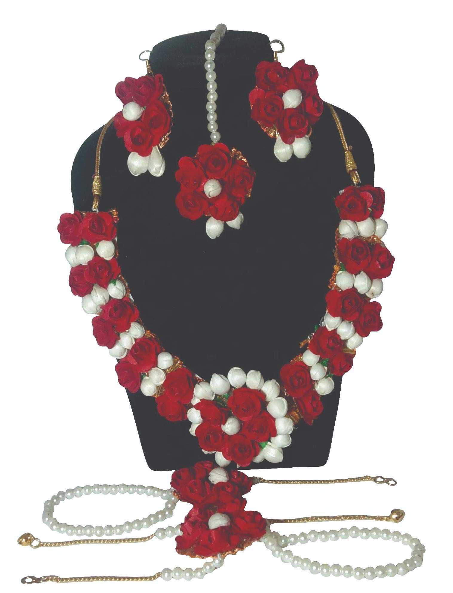 Belle Femme Shopper Hub Multicolour Floral Fabric Jewellery Set for Women