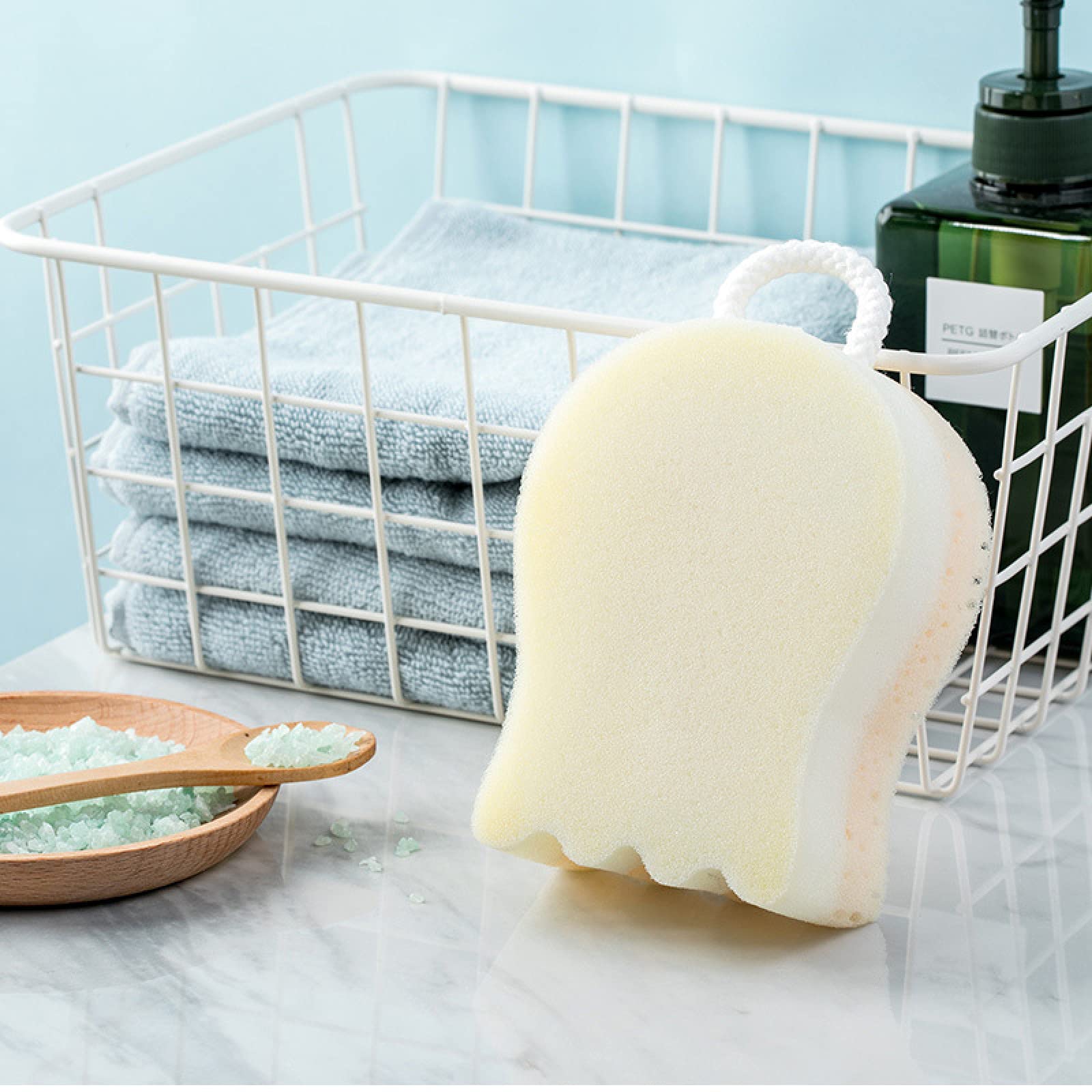 1 sztuk piłka prysznicowa piłka do kąpieli gąbka pod prysznic peeling do ciała peeling do złuszczania skóry gąbka do kąpieli pod prysznic skóra akcesoria do kąpieli