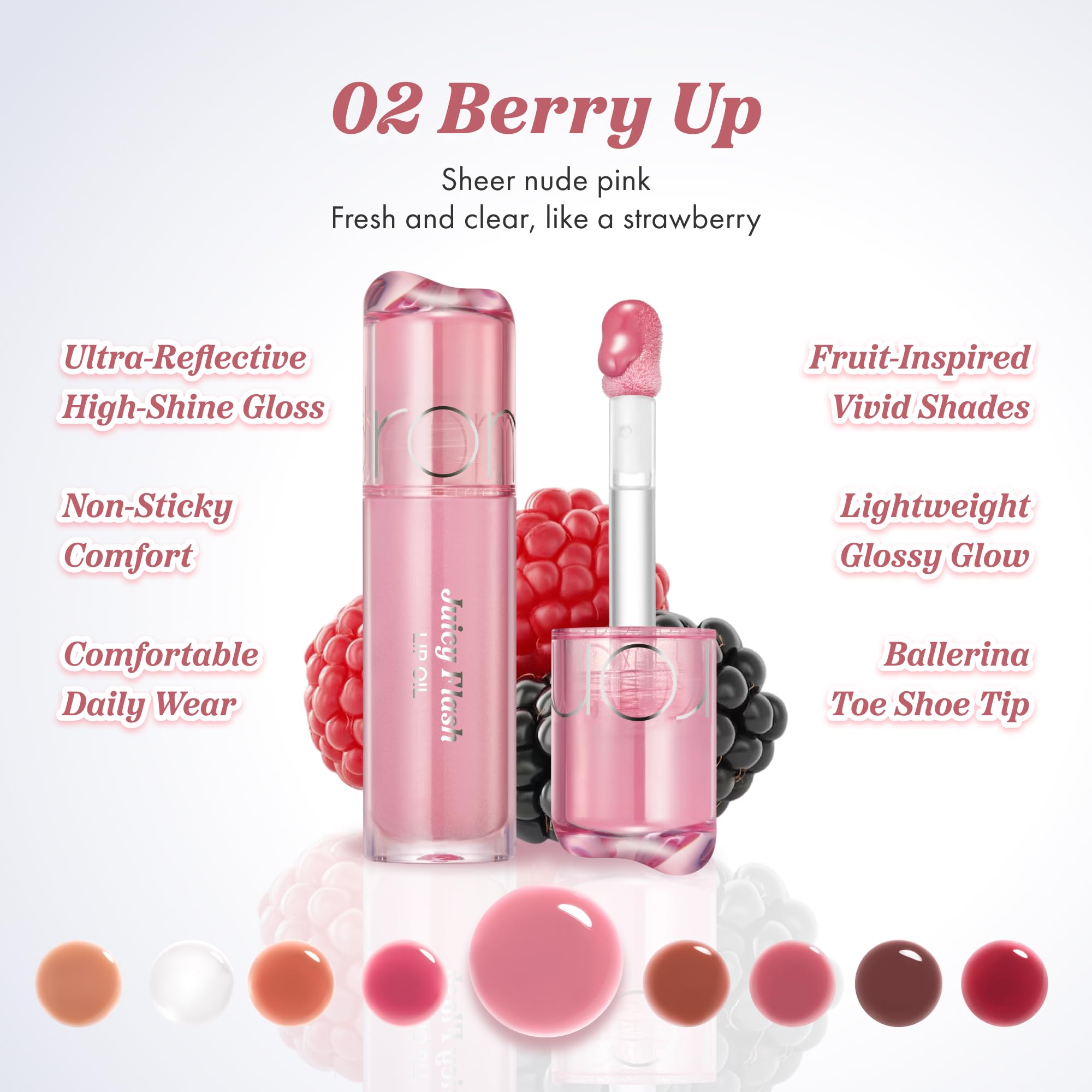 Amazon.com : rom&nd JUICY FLASH LIP OIL 02 BERRY UP​ : Beauty