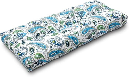 MAGPIE FABRICS Cojín de banco de patio de 45 x 18 pulgadas, antideslizante, resistente al agua, para interiores y exteriores, cojín de asiento