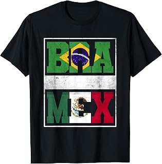 Brazil and Mexico Mix Heritage Brazilian Mexican Roots T-Shirt