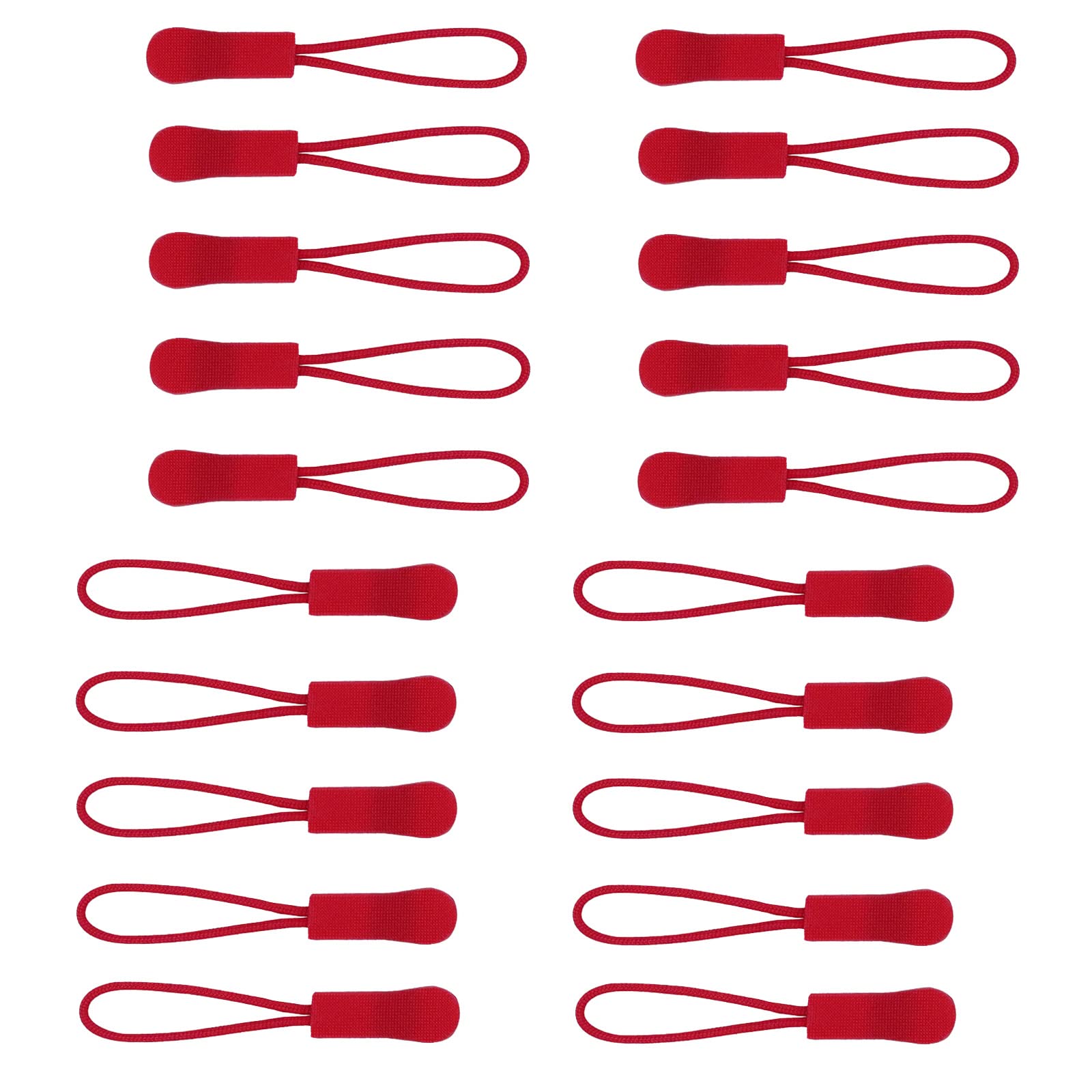 Urmspst 20PCS Zipper Pulls, Durable Nylon Cord Extension Zipper Tabs, Zip Fixer Cord Replacement for Backpacks, Jackets, Boots, Suitcase Luggage,
