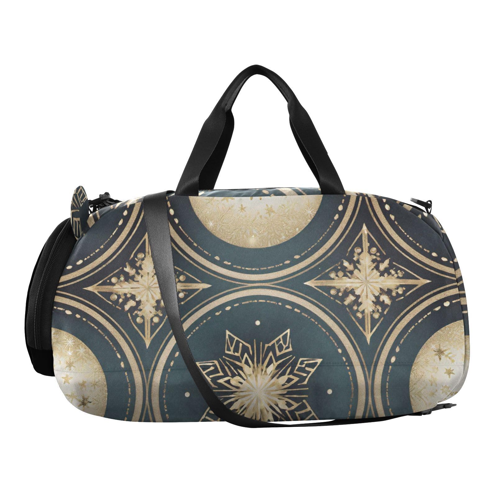 Flradish Stars Kids Overnight Duffle Bag,Gymnastics Sports Dance Bag with Shoe Compartment & Wet Pocket, Travel Weekender Tote for Boys & Girls