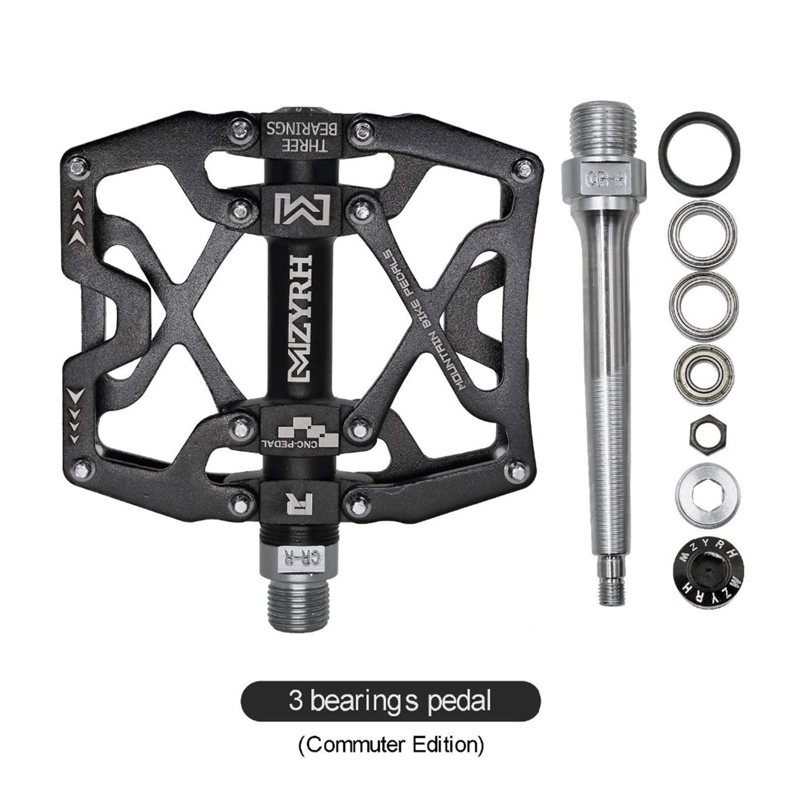Fahrradpedale, Fahrradpedale, Mountainbike, MTB, breite Pedale, 9/16 Zoll, versiegelt, 3 Kugellager, CNC-gefräst, geschmiert, versiegelte Lager-Plattform-Pedale