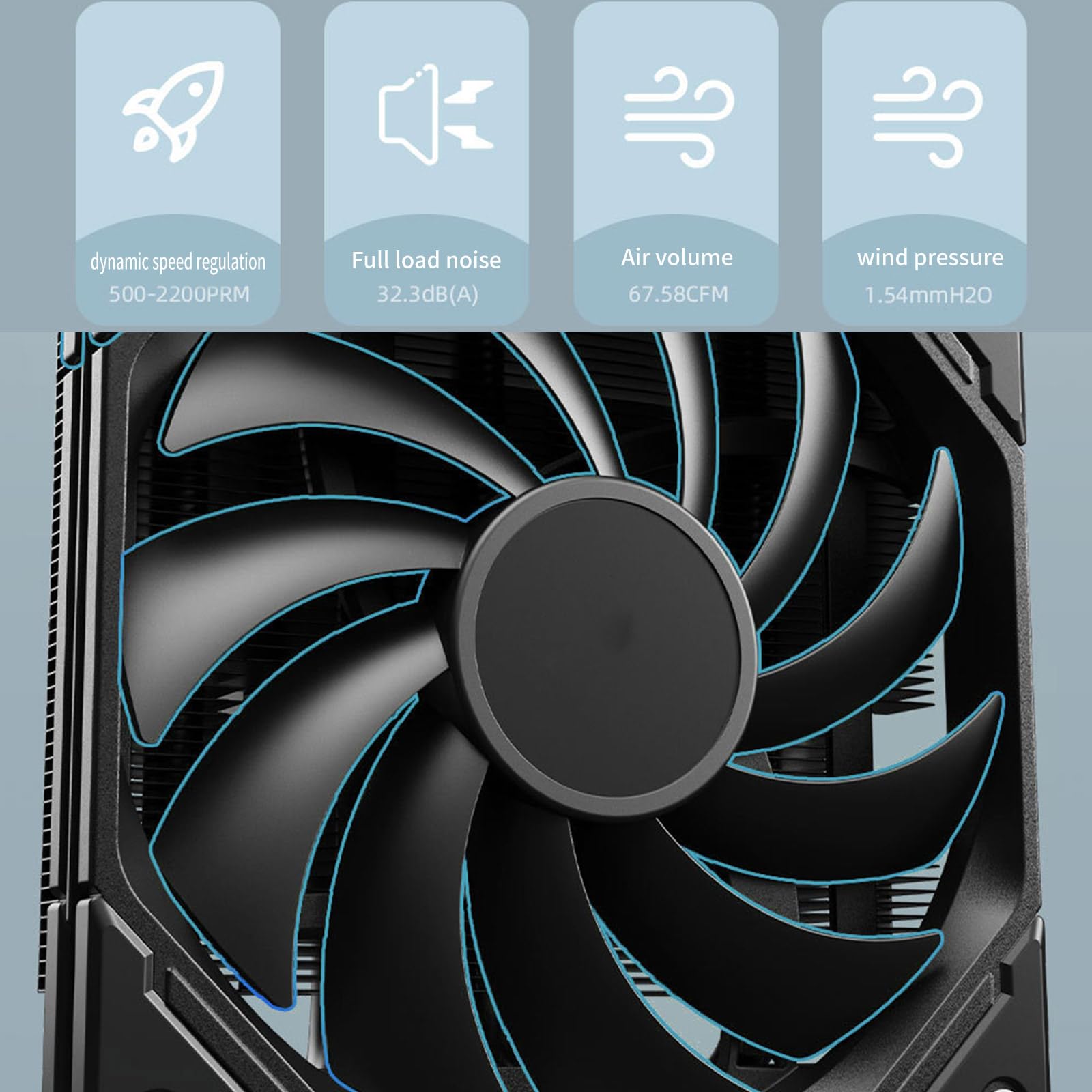 Raffreddamento CPU raffreddato ad aria bassa pressione IS-67-XT Ventola silenziosa ad alta efficienza per