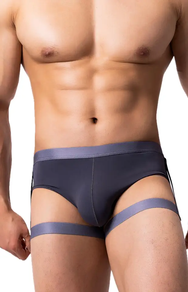 Men's Ice Silk Low Waist Bikini Briefs Underwear